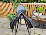 17.5" K&M SURFACE BLOCK DRESSAGE, LOW HEAD, WIDE, BLACK....ON TRIAL