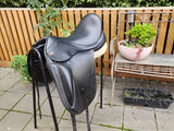 17.5" K&M SURFACE BLOCK DRESSAGE, LOW HEAD, WIDE, BLACK....ON TRIAL
