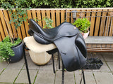 17.5" K&M SURFACE BLOCK DRESSAGE, LOW HEAD, WIDE, BLACK....ON TRIAL