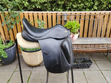 17.5" K&M SURFACE BLOCK DRESSAGE, LOW HEAD, WIDE, BLACK....ON TRIAL