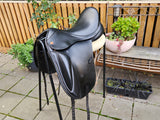 17.5" K&M SURFACE BLOCK DRESSAGE, LOW HEAD, WIDE, BLACK....ON TRIAL