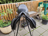 17.5" K&M SURFACE BLOCK DRESSAGE, LOW HEAD, WIDE, BLACK....ON TRIAL