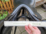 17.5" K&M SURFACE BLOCK DRESSAGE, LOW HEAD, WIDE, BLACK....ON TRIAL