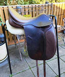 SOLD.......17.5 TRAINERS DRESSAGE SADDLE BROWN, MEDIUM WIDE