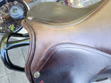 SOLD.......17.5 TRAINERS DRESSAGE SADDLE BROWN, MEDIUM WIDE