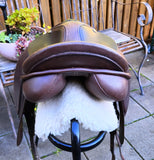 SOLD.......17.5 TRAINERS DRESSAGE SADDLE BROWN, MEDIUM WIDE