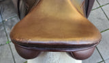 SOLD.......17.5 TRAINERS DRESSAGE SADDLE BROWN, MEDIUM WIDE