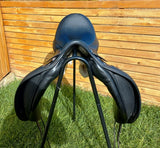 SOLD...........17" PRESTIGE X HELEN DRESSAGE SADDLE, MW/W 34....ON HOLD