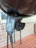 SOLD.........17.5" LOXLEY MONO FLAP DRESSAGE SADDLE WIDE GULLET