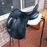 SOLD.........17.5" LOXLEY MONO FLAP DRESSAGE SADDLE WIDE GULLET