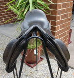 SOLD.............17.5"  Fairfax Monoflap Dressage Saddle Medium Wide