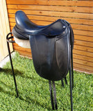 SOLD......17.5" FRANK BAINES REFLEX MONO DRESSAGE SADDLE MW