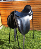 SOLD......17.5" FRANK BAINES REFLEX MONO DRESSAGE SADDLE MW