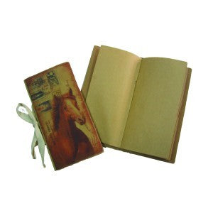 NOTEBOOK VINTAGE CANVAS HORSE