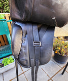 17" PDS EURO DRESSAGE SADDLE, M, BLACK