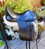 17" PDS EURO DRESSAGE SADDLE, M, BLACK