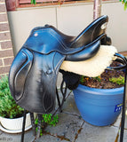 17" KIEFFER SYDNEY DRESSAGE SADDLE, BLACK, M/MW