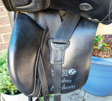 17" KIEFFER SYDNEY DRESSAGE SADDLE, BLACK, M/MW