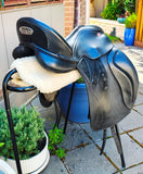 17" KIEFFER SYDNEY DRESSAGE SADDLE, BLACK, M/MW