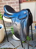 17" KIEFFER SYDNEY DRESSAGE SADDLE, BLACK, M/MW