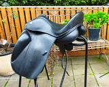 17" K&M S Series Dressage Saddle, High wither, wide gullet, Pakenham Vic ON HOLD