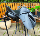 17" K&M S Series Dressage Saddle, High wither, wide gullet, Pakenham Vic ON HOLD