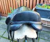 DR 17.5" K&M Surface Block Dressage saddle.  Black MW