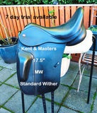 DR 17.5" K&M Surface Block Dressage saddle.  Black MW