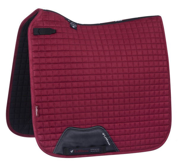 LEMIEUX LUXURY SUEDE DRESSAGE PAD MULBERRY/BURGUNDY LARGE (Copy)