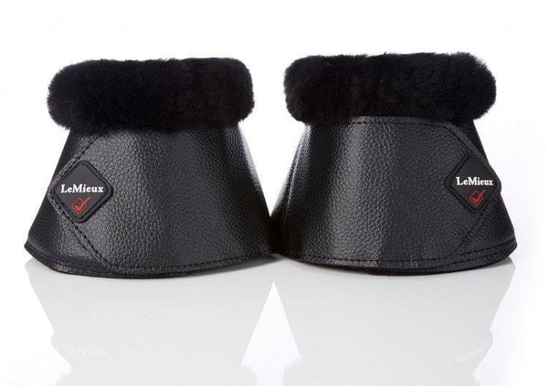 LeMieux WrapRound Lambskin Over Reach Boots Black/Black