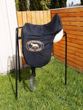 SOLD..............17" BLACK COUNTRY ELOQUENCE BUFFALO DRESSAGE SADDLE, WIDE